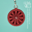 Rich Tomato Red Steampunk Daisy Earrings and Pendant