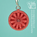 Coral Steampunk Daisy Earrings and Pendant