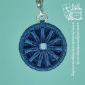 Stormy Blue Steampunk Daisy Earrings and Pendant
