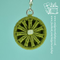 Chartreuse Steampunk Daisy Earrings and Pendant