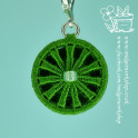 Fresh Lime Steampunk Daisy Earrings and Pendant
