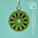 Soft Green Steampunk Daisy Earrings and Pendant