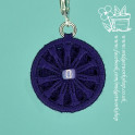 Deep Royal Purple Steampunk Daisy Earrings and Pendant