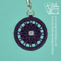 Eggplant Floating Flower Dorset Button Stitch Markers