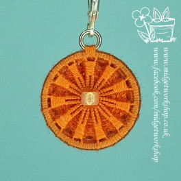 Fun Orange Steampunk Daisy Earrings and Pendant