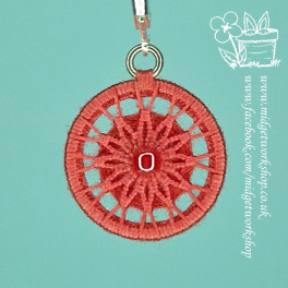 Coral Floating Flower Dorset Button Stitch Markers