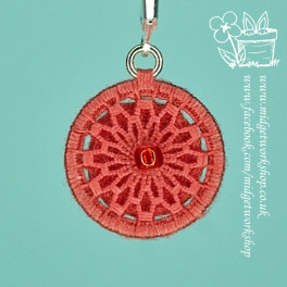 Coral Mandala Dorset Button Stitch Markers