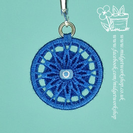 Denim Floating Flower Dorset Button Stitch Markers