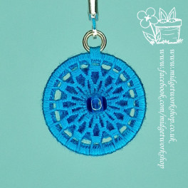 Turquoise Mandala Dorset Button Stitch Markers