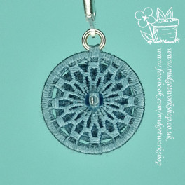 Soft Blue Mandala Dorset Button Stitch Markers