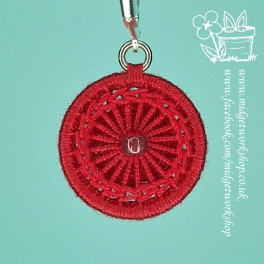 Bright Warm Red Daisy Chain Stitch Marker